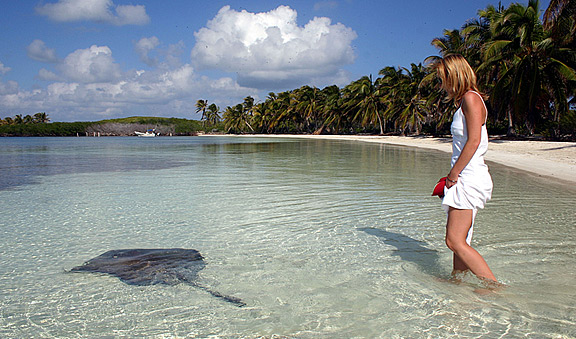 Watch rays close to you at Contoy Island