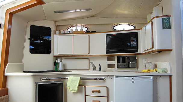 Enjoy the luxurious amenities of a private boat