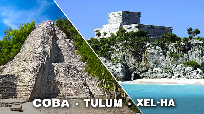 Paseo a Coba, Tulum y Xe-Ha en un dia