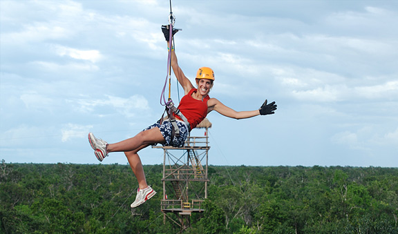 Sorprendentes tirolesas en la Riviera Maya