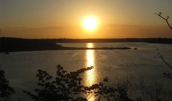 Sunset at Coba lagoon