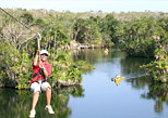 Zipline in Tankah Park